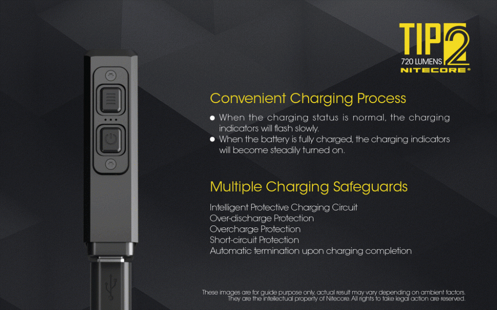 NITECORE TIP2, 720 lm, nabíjecí, černá č.16