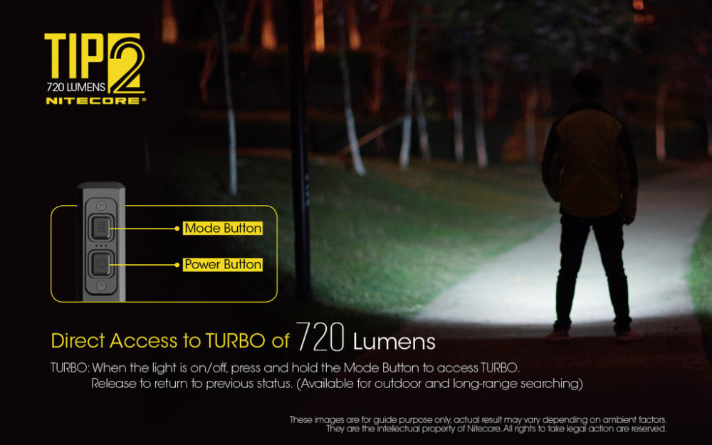 NITECORE TIP2, 720 lm, nabíjecí, černá č.20