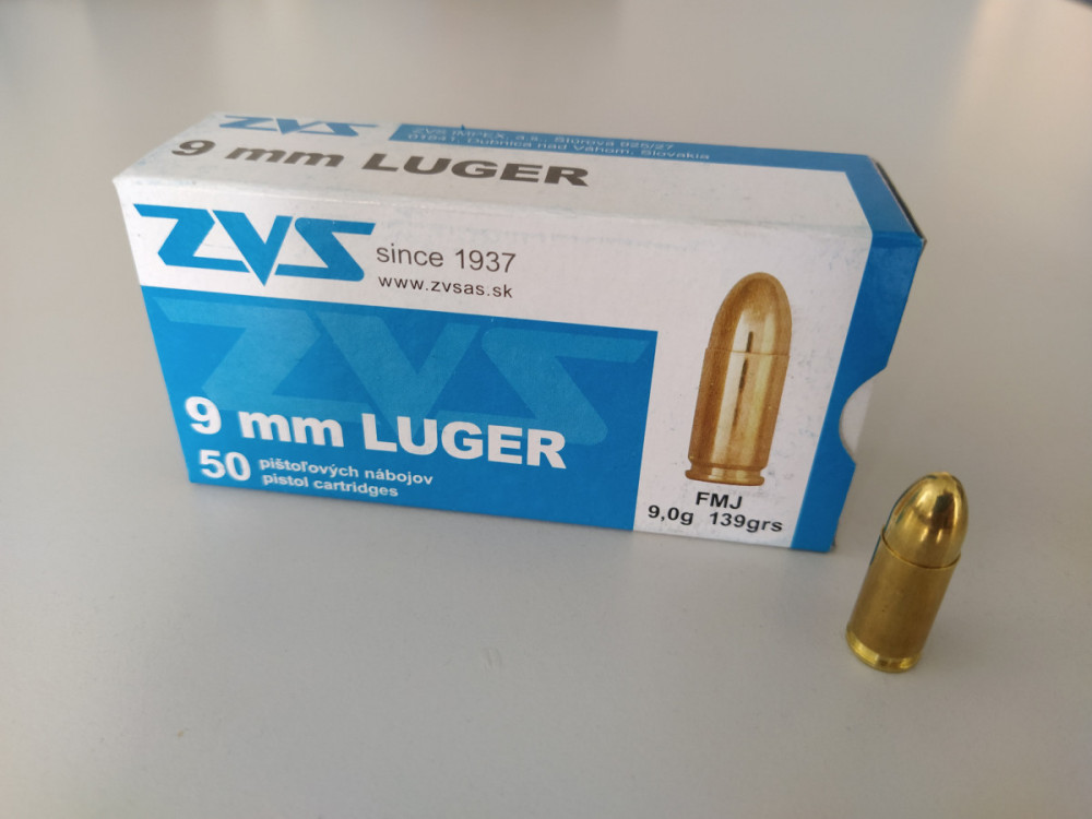 Náboje 9 mm Luger 139 grs. (ZVS) č.1
