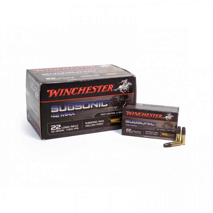 Náboje .22LR Subsonic 42 MAX Winchester
