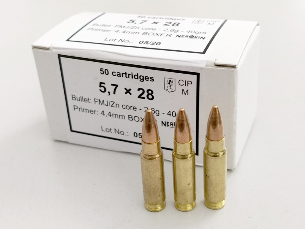Náboje S&B 5,7x28 mm FMJ 40grs č.1