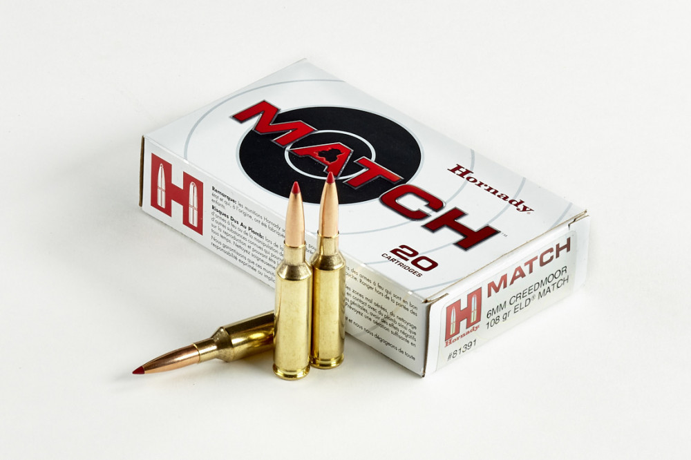 Náboje Hornady 6 mm Creedmoor 108 gr, ELD Match