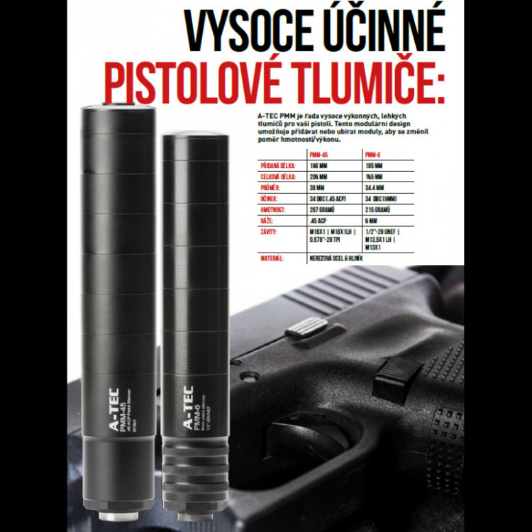 Tlumič hluku A-TEC PMM-45 pro pistole č.2