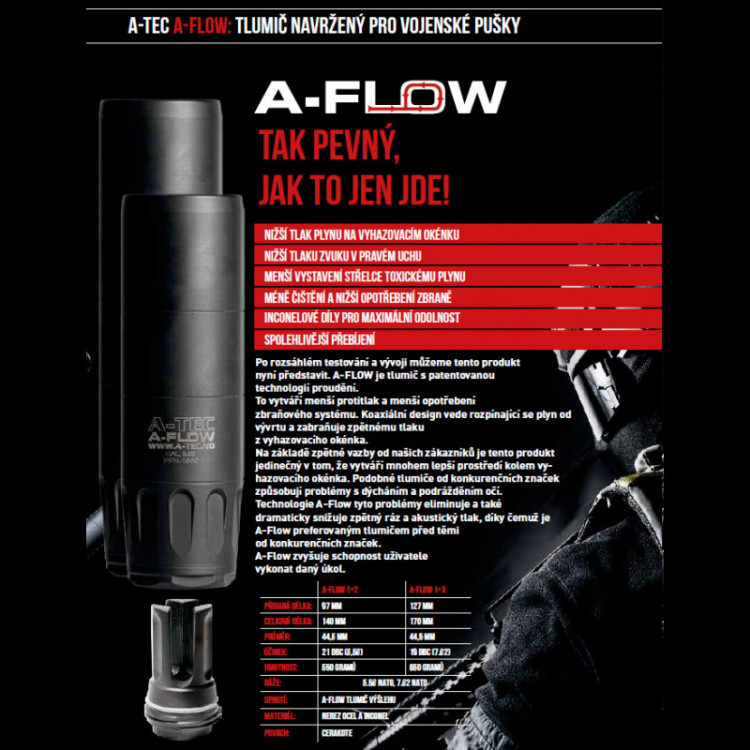 Tlumič hluku A-TEC A-FLOW pro full/semi auto pušky č.2