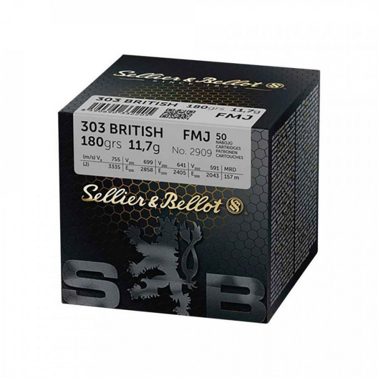 Náboje .303 British Sellier & Bellot FMJ 180 grs