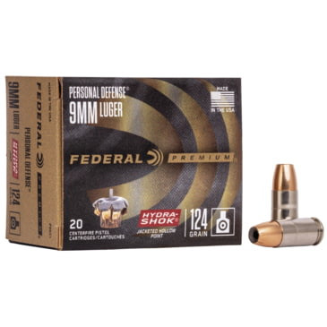 Náboje Federal Personal Defense 9mm Luger JHP, 124grs