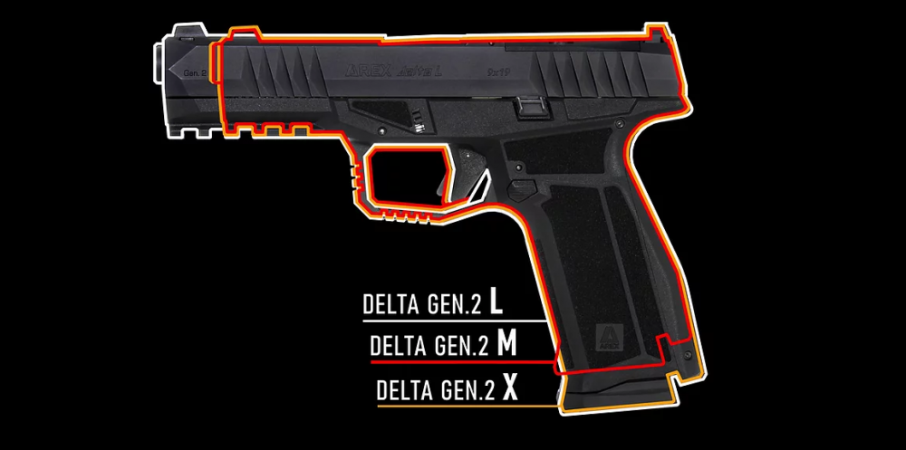 Pistole samonabíjecí AREX Delta Gen. 2 - Grey č.2