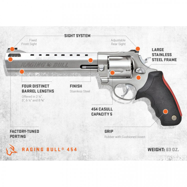 Revolver Taurus 454 Raging Bull 8,375
