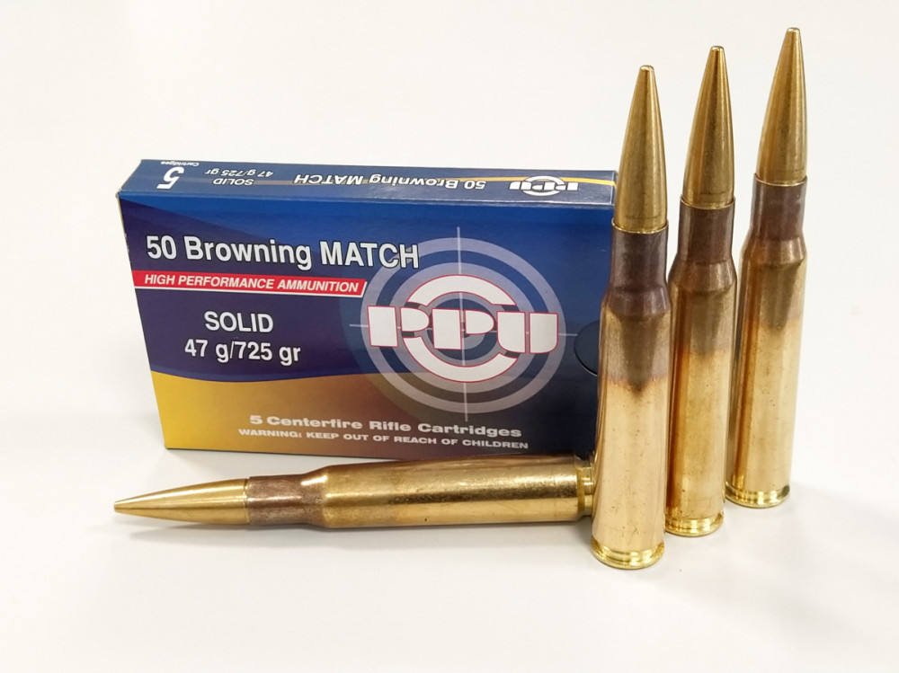 Náboje .50  BMG Match 725 gr (PPU) č.1