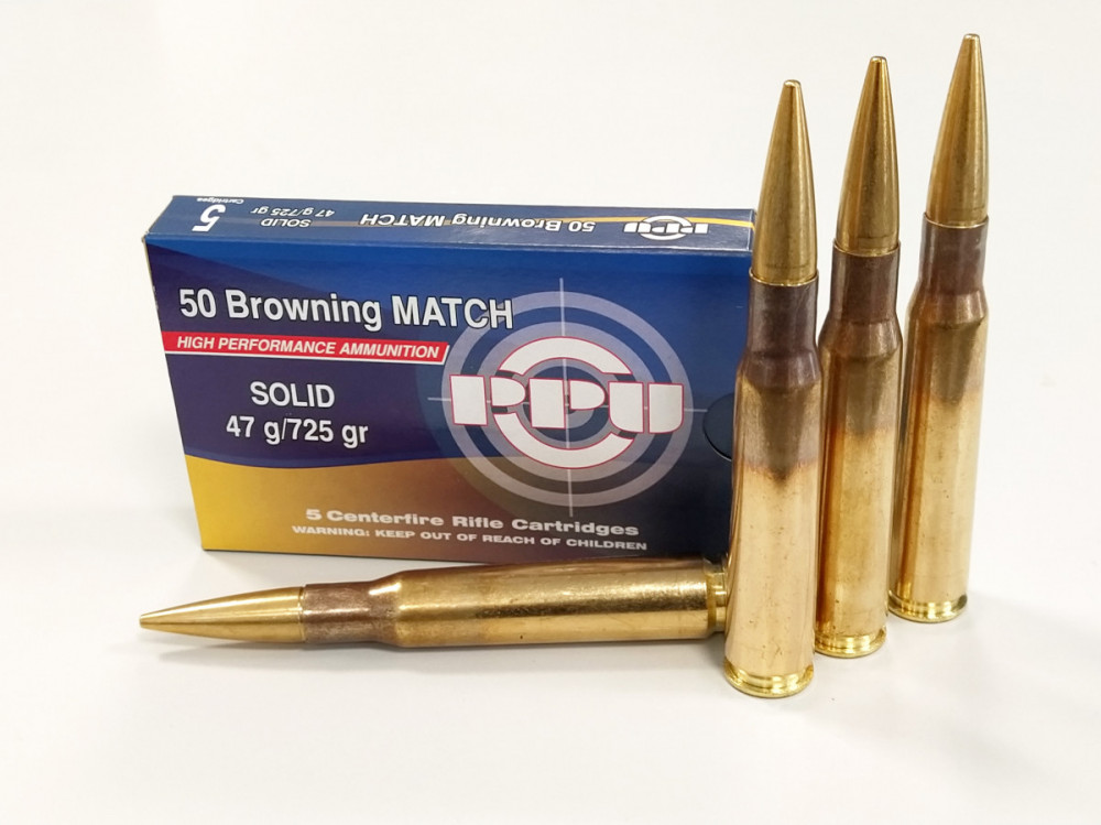 Náboje .50  BMG Match 725 gr (PPU)