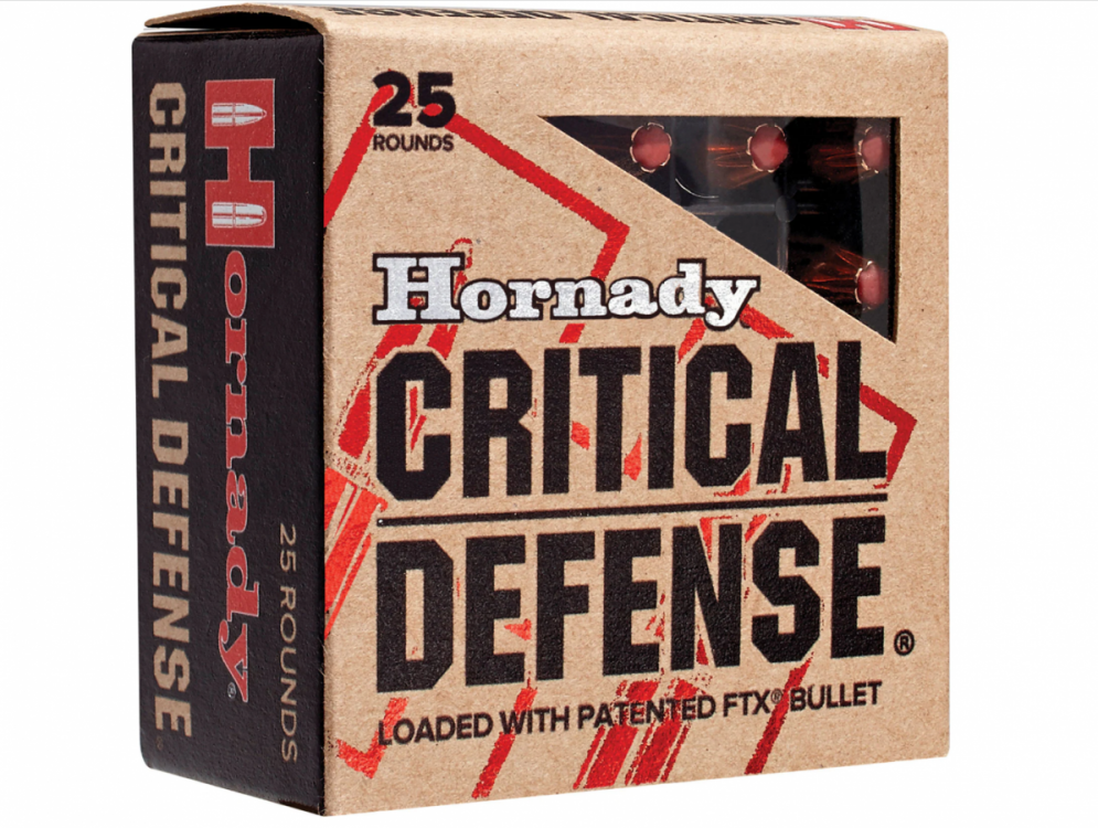 Náboje Hornady Critical Defense, 9mm Luger FTX, 115grs