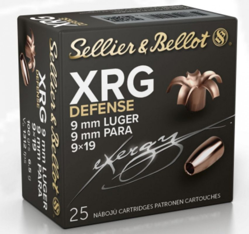 Náboje 9mm Luger Sellier & Bellot XRG Defense 100 gr