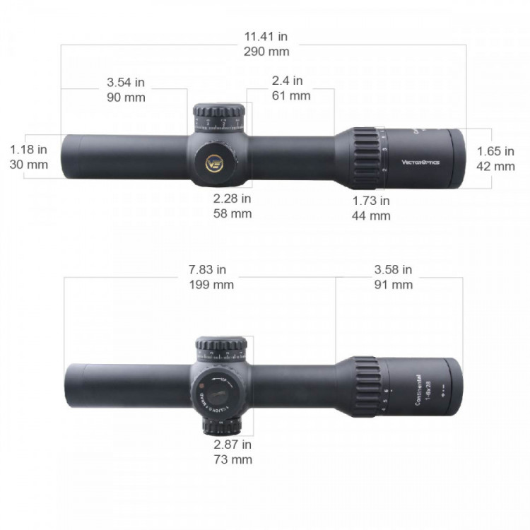 Puškohled VECTOR CONTINENTAL 34MM Riflescope 1-6x28 FFP č.12