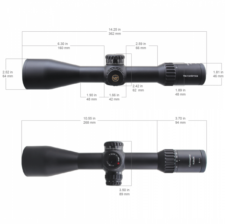 Puškohled VECTOR CONTINENTAL 34MM Riflescope 4-24X56 FFP č.10