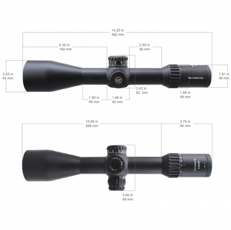 Puškohled VECTOR CONTINENTAL 34MM Riflescope 4-24X56 VCT FFP č.10