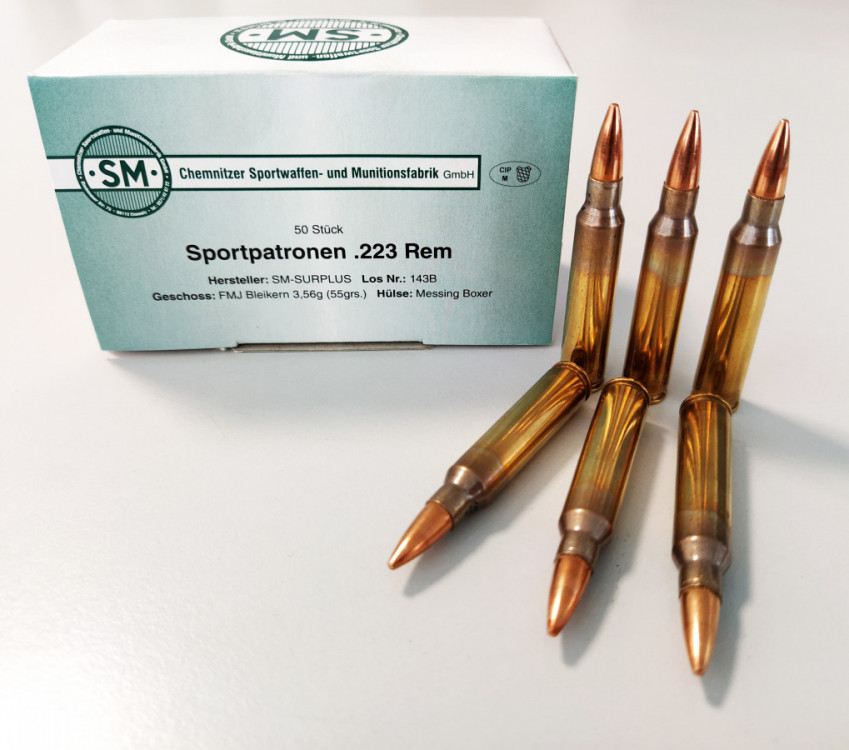 Náboje .223 Rem 55gr FMJ SM č.1