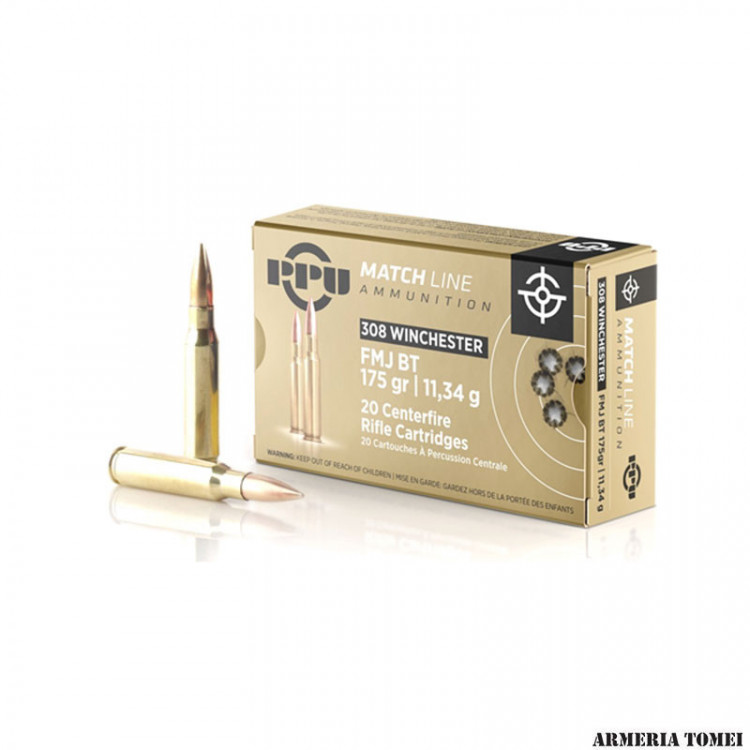 Náboje .308 Win HP BT Match 175gr (PPU) č.1