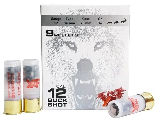 Náboje Yavascalar YAF 12/70 Buck Shot 34gr č.1