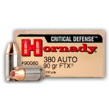 Náboje Hornady Critical Defense, 9mm Browning FTX, 90grs