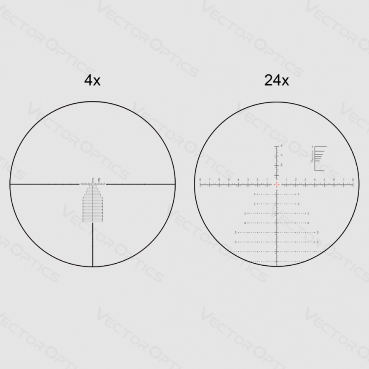 Puškohled VECTOR CONTINENTAL 34MM Riflescope 4-24X56 FFP - FDE č.8