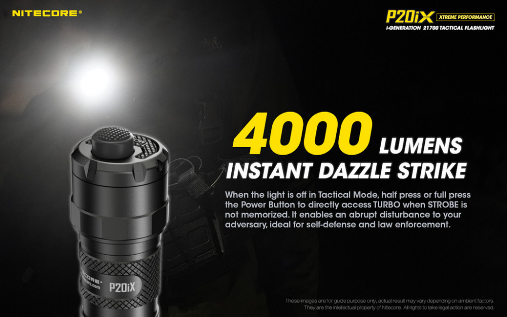 Taktická svítilna NITECORE P20iX - 4000lm č.10