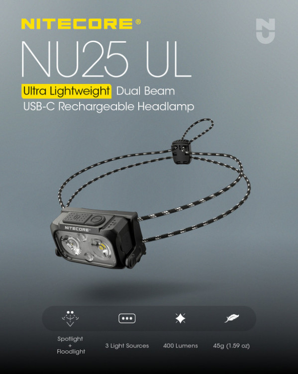 Čelovka NITECORE NU25 UL - 400lm č.4