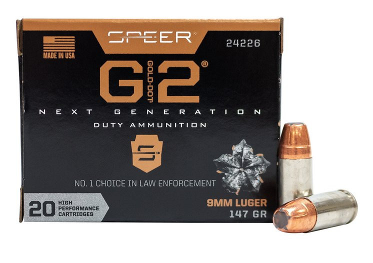 Náboje Speer Duty G2 9mm Luger Gold Dot HP 147gr