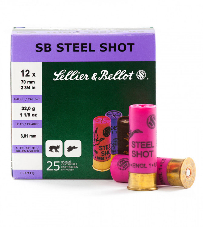 Náboje 12/70 STEEL SHOTS 3,81 mm (S&B)
