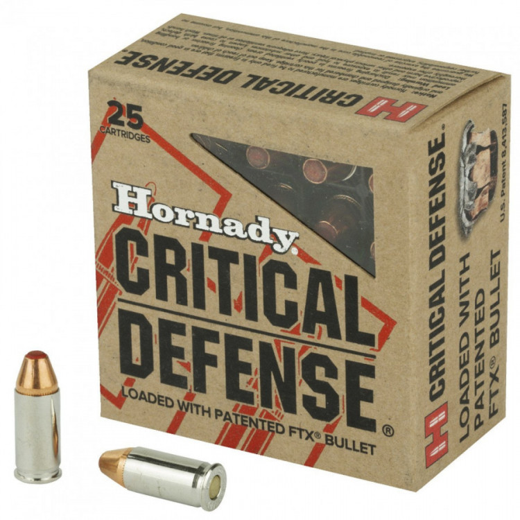 Náboje Hornady Critical Defense, 9x18 Makarov FTX, 90grs