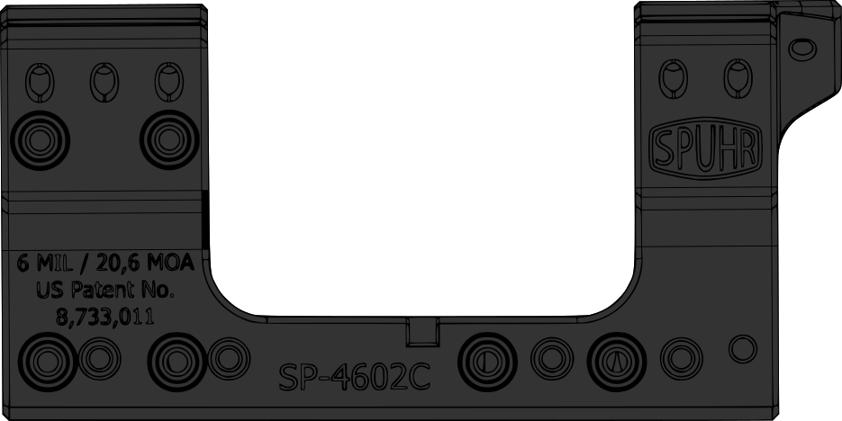 Montáž puškohledu Spuhr ISMS 34mm - sklon 20 MOA č.3
