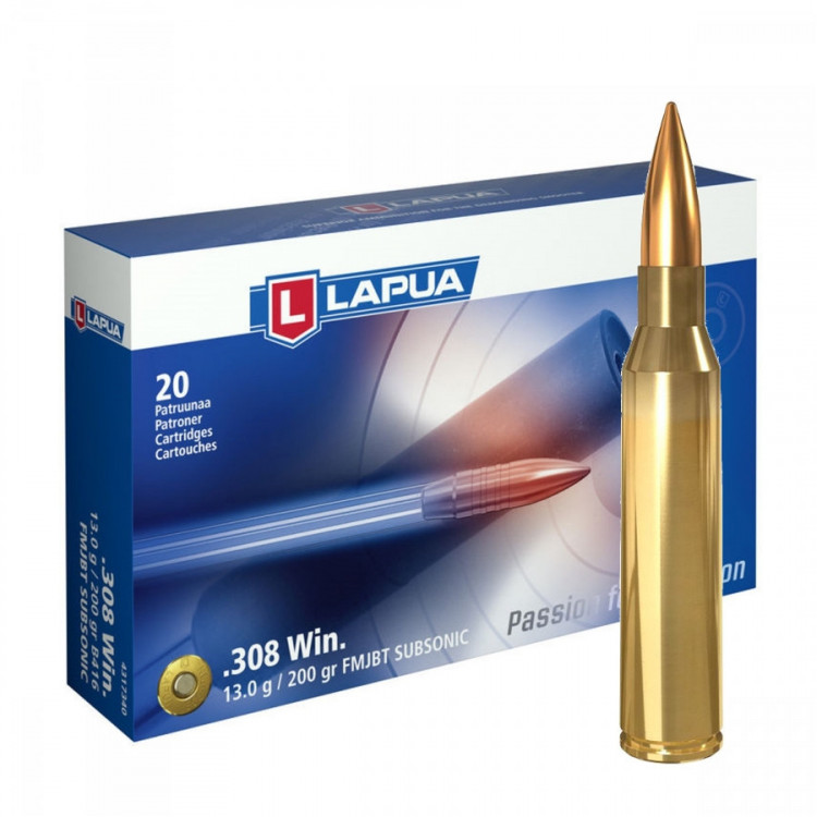 Náboje Lapua .308 Win FMJBT Subsonic B416 - 200gr č.1