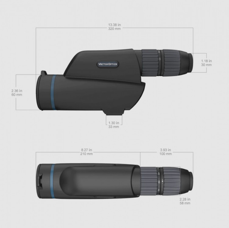 Pozorovací dalekohled Vector CONTINENTAL 12-40X60 ED SPOTTING SCOPE č.8