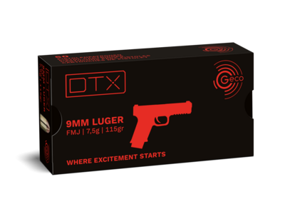 Náboje Geco DTX 9mm Luger FMJ - 115 gr č.1