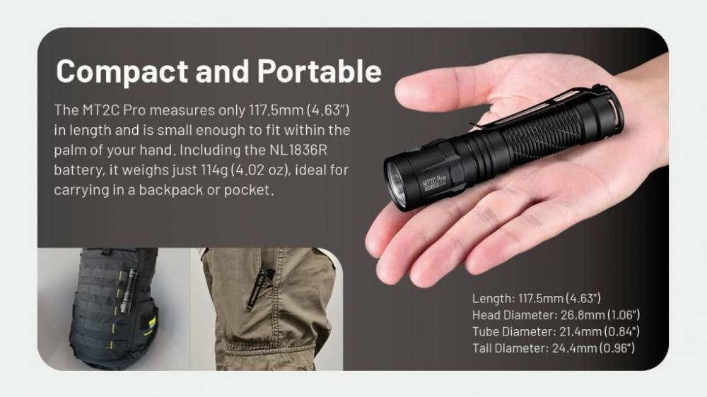 Svítilna NITECORE MT2C PRO - 1800 lm č.11