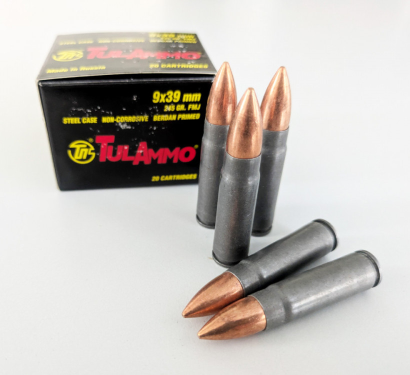 Náboje TulAmmo 9x39 FMJ