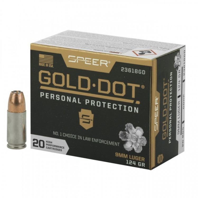 Náboje Speer Gold Dot 9mm Luger GDHP 124gr č.1