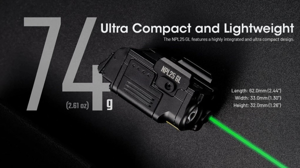 Zbraňová svítilna Nitecore NPL25 GL - 900 lm č.13