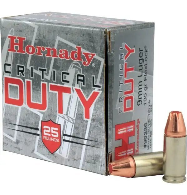Náboje Hornady Critical Duty LE, 9mm Luger+P, 124GR (8,0g), Flex Lock Duty č.1