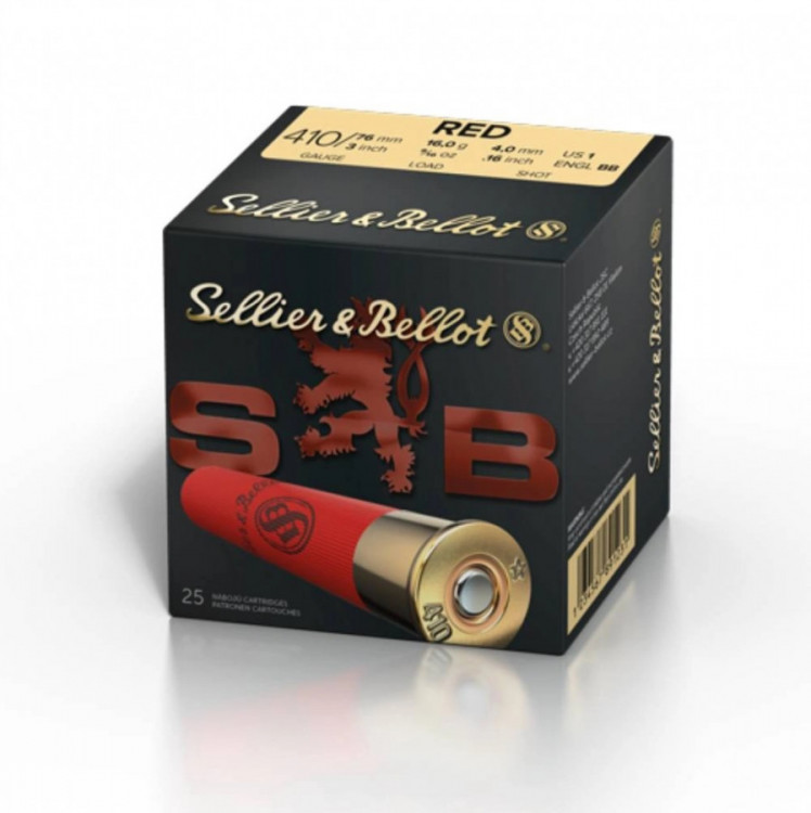 Náboje .410/76 RED 3 mm Sellier & Bellot č.1