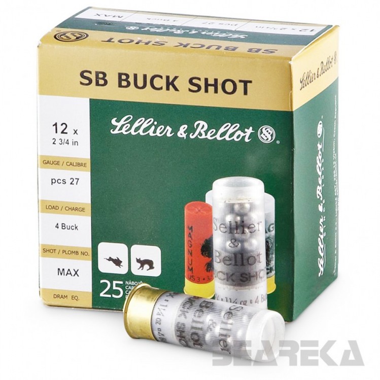Náboje 12/70 Buck shot 5,1mm Sellier & Bellot