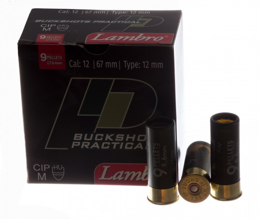 Náboje 12/67 Buckshots Practical 8,4mm Lambro č.1