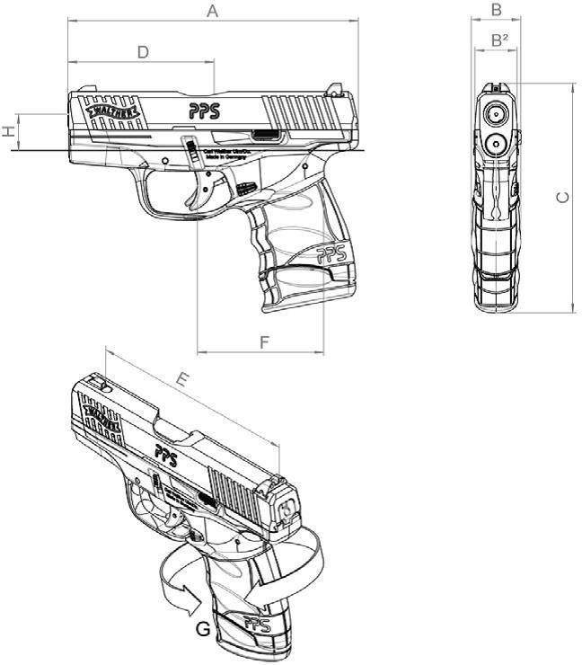 Pistole samonabíjecí Walther PPS M2 Police Set – 9x19mm č.2