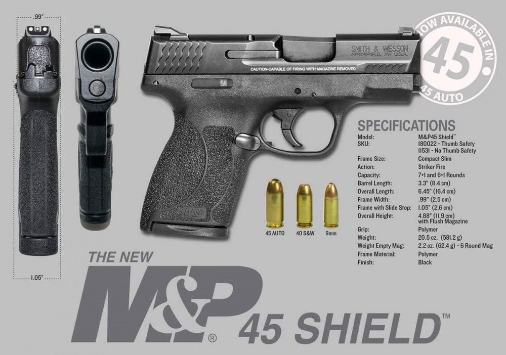 Pistole Smith & Wesson M&P45 SHIELD č.3