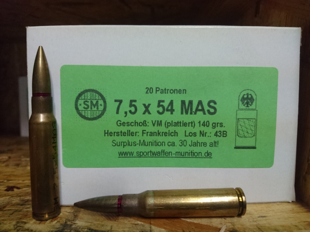 Náboje 7,5x54 MAS 140grs (francouzský) č.1
