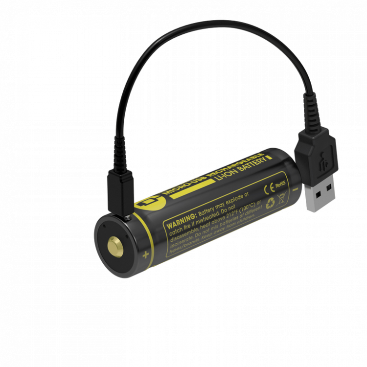 NITECORE 18650 Micro USB dobíjecí, Li-Ion 3,6V, 2600 mAh č.1